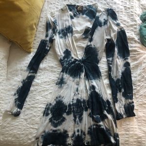 Planet Blue Tie Dye Cut Out Dress
